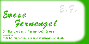 emese fernengel business card